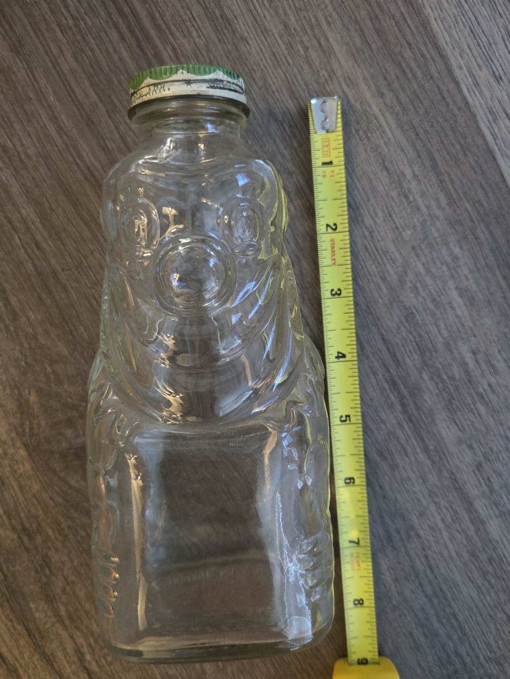 Grapette Clown Face Jar with Green Metal Lid.